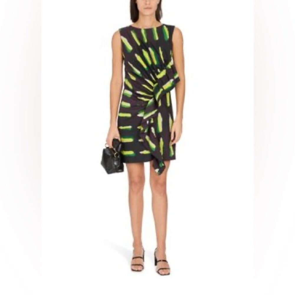 DRIES VAN NOTEN Len Lye Dyvan Mini Dress Ruffle Sleeveless POLAND MADE Size 36
